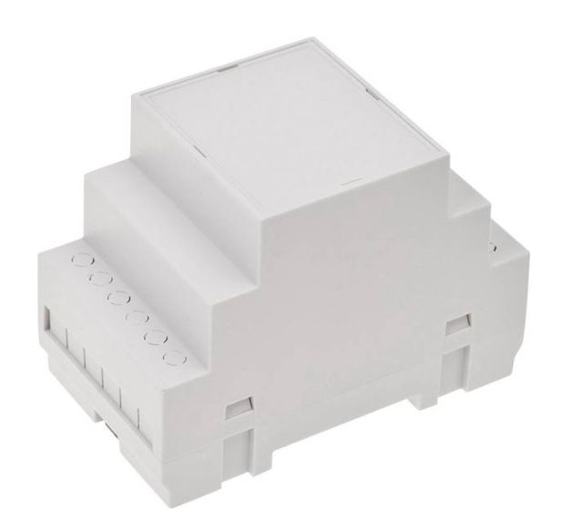 Behuizing kunststof DIN Rail 53x90x65mm ABS lichtgrijs 4U65050907-310