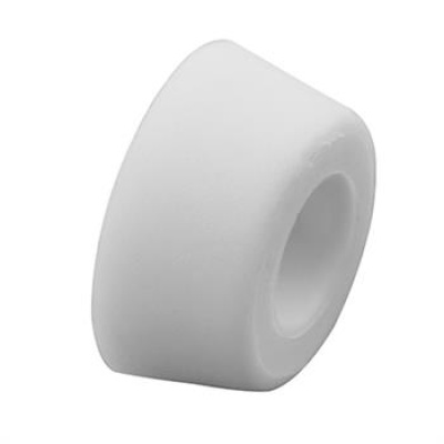 Voet Stootdop Bumper met metalen ring rond rubber wit01