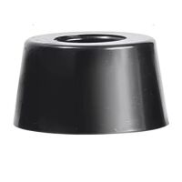 Voet Stootdop Bumper met metalen ring rond d=12mm h=7mm gat=3.2mm rubber zwart 2G02-10-03-01