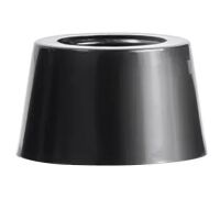 Voet Stootdop Bumper met metalen ring rond d=13mm h=7mm gat=3.2mm rubber zwart 2B05-06-02-01