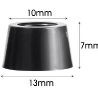 Voet Stootdop Bumper met metalen ring rond d=13mm h=7mm gat=3.2mm rubber zwart 2B05-06-02-01 - Afbeelding 3