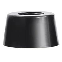 Voet Stootdop Bumper met metalen ring rond d=14mm h=9mm gat=3.2mm rubber zwart 2G06-03-04-02