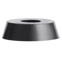 Voet Stootdop Bumper met metalen ring rond d=18mm h=5mm gat=3.2mm rubber zwart F02-37-02