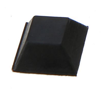 Voet Stootdop Bumper vierkant lxb=12mm x h=11mm rubber zwart met plakstrip 02