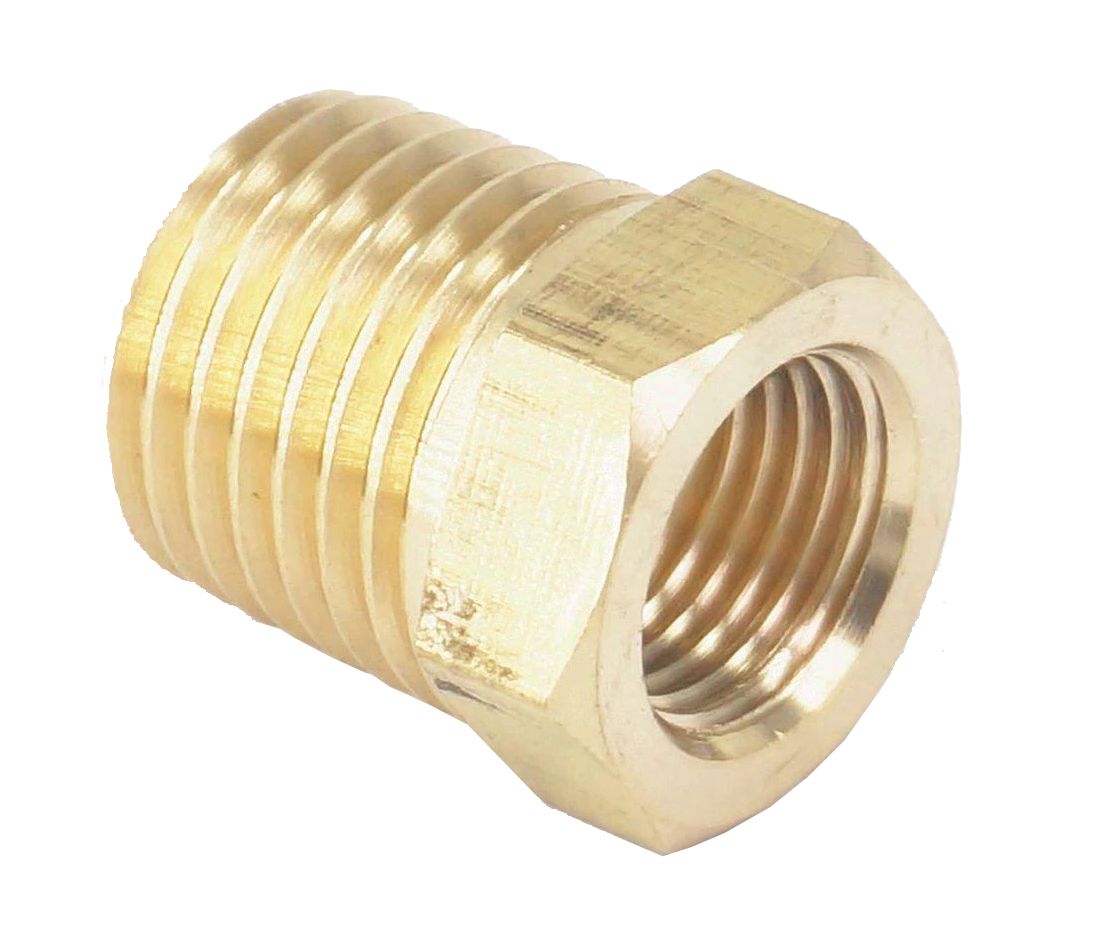 Verloopring buitendraad 1/4"NPT naar binnendraad 1/8"NPT messing Verloopring buitendraad 1/4"NPT naar binnendraad 1/8"NPT messing