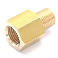Verloopring buitendraad 1/8"NPT naar binnendraad 1/8"BSP messing