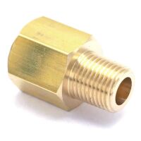 Verloopring buitendraad 1/8"NPT naar binnendraad 1/8"BSP messing - Afbeelding 3