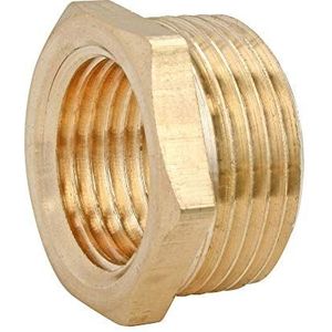 Verloopring buitendraad 1/2" DN15 naar binnendraad 1/4" DN8 messing