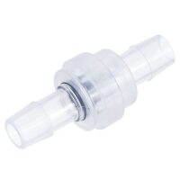 Waterklep enkele richting OD=5-5mm PP transparant