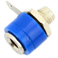 Banaanplug female 4mm Blauw