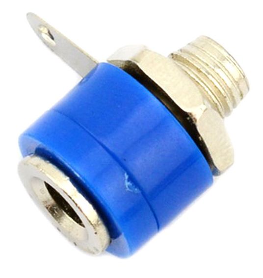 Banaanplug female 4mm Blauw