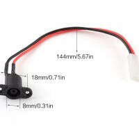 DC barreljack connector female 8.0x2.0mm inbouw 14CM draad 22AWG 3A - Afbeelding 4