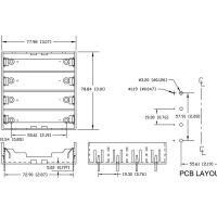 Batterijhouder 14.4V 4x18650 accucel PCB THT - Afbeelding 4