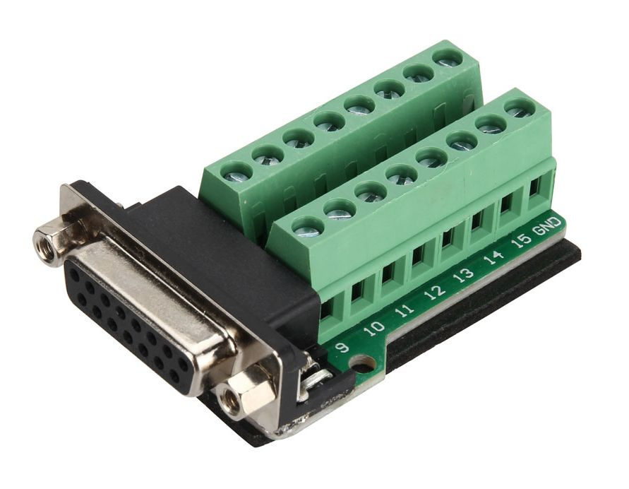 D-SUB DB15 DA-15 connector female met schroef terminals