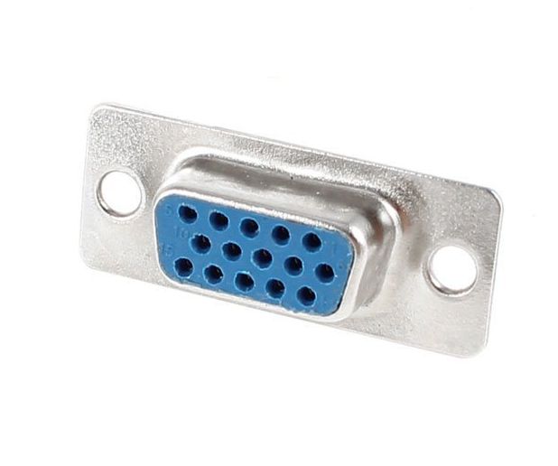 D-SUB DB15 DE-15 High Density connector female met soldeerpunten