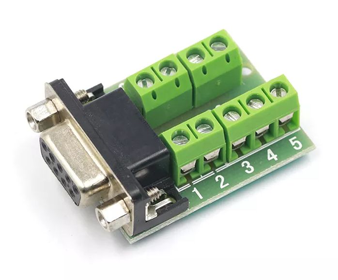 D-SUB DB9 DE-9 connector female met schroef terminals zonder behuizing