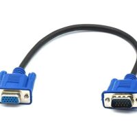 VGA kabel D-SUB DB15 15P male-female doorlus kabel voor 3DFX Voodoo 30CM zwart-blauw