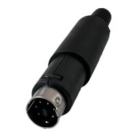 DIN-6 mini connector male stekker zwart PS2