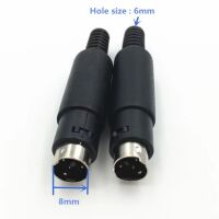 DIN-6 mini connector male stekker zwart PS2 - Afbeelding 4