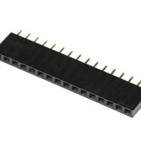 Pin header female pinsocket 1x16-pin 2.54mm pitch zwart