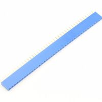 Pin header female pinsocket 1x40 pin 2.54mm pitch blauw