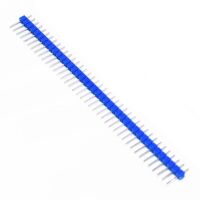 Pin header 1x40 pin 2.54mm pitch blauw