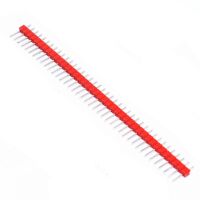 Pin header 1x40 pin 2.54mm pitch rood