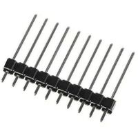 Pin header 1x8 pin 2.54mm pitch extended 20mm zwart