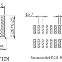 Pin header 2x13 pin 1