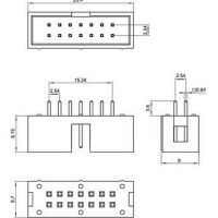 Pin headers male 2x20 pin 2