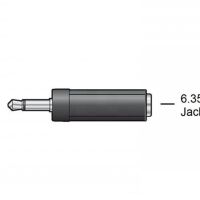 Jack connector 2-polig 6.35mm female naar 3.5mm male verloop zwart - Afbeelding 3