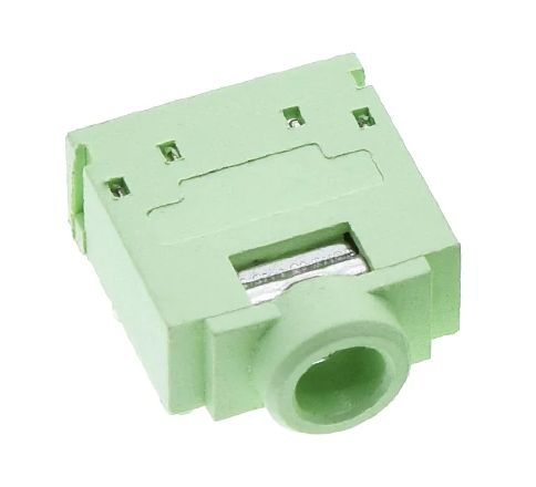 Jack connector 3.5mm 3-polig female PJ-307 PCB groen