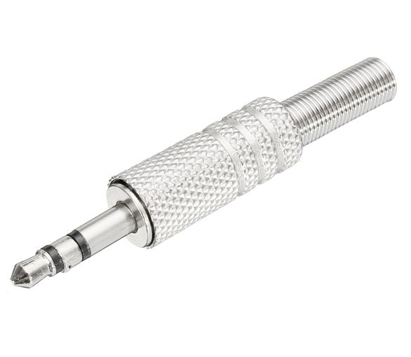 Jack connector 3.5mm 3-polig male TRS-plated