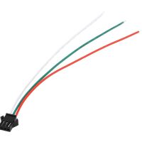 Connector JST-SM 2.54mm pitch 3-pin female met 15cm kabel 20AWG max 5A