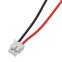 Connector JST-ZH 1.5mm pitch 2-pin male met 20cm kabel zwart=links / rood=rechts