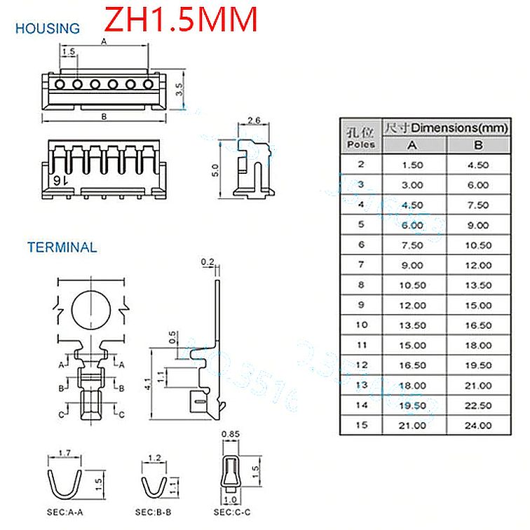 Connector JST-ZH 1