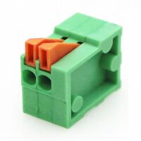 Klemblok Drukconnector 2.54mm pitch 2-polig 0.75mm2 KF141V-2.54 groen