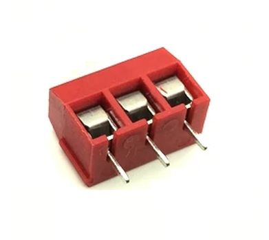 Klemblok Schroefterminal 5.00mm pitch 3-polig 2.5mm2 KF301-5.0 rood