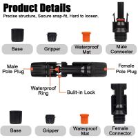 MC4 connector voor PV verbindingen 4-6mm2 30A 1000V IP67 male - Afbeelding 7