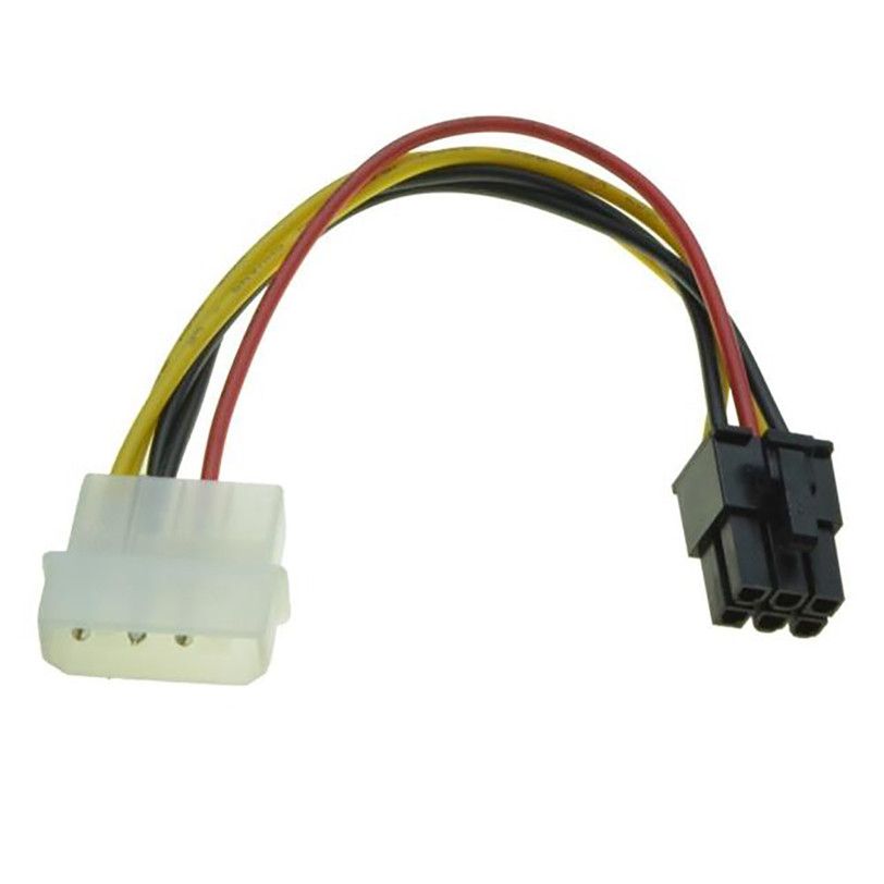 Molex LP4 4-pin naar 6-pin PCI-E Express Converter Adapter