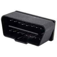 OBD2 16-pin male connector J1962 mini zwart met pinnen alleen connector zonder behuizing