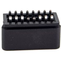 OBD2 16-pin male connector J1962 mini zwart met pinnen alleen connector zonder behuizing - Afbeelding 3