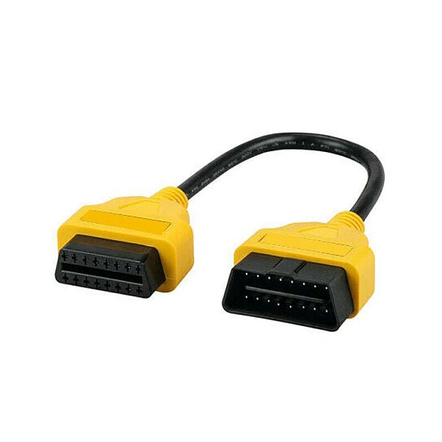 OBD2 16-pin verlengkabel 30cm geel