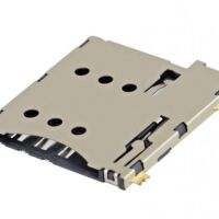 SIM kaart connector 6P push in-out voor standaard simkaart formaat SMD PCB