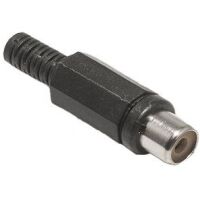 RCA Tulp connector 2-polig female zwart