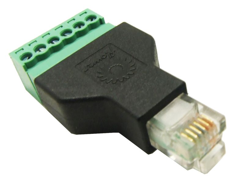 RJ connector 6P6C male met schroef terminals RJ12