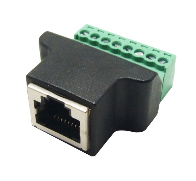 RJ connector 8P8C female met schroef terminals RJ45