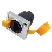 RJ connector 8P8C female RJ45 inbouw terminal waterdicht IP65 recht A1013 oranje