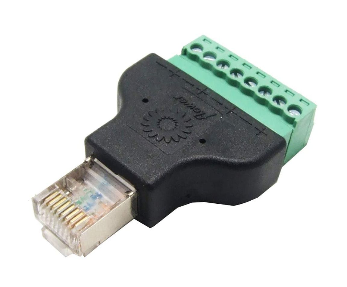 RJ connector 8P8C male met schroef terminals RJ45