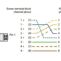 RJ connector 8P8C male met schroef terminal RJ45 pinout